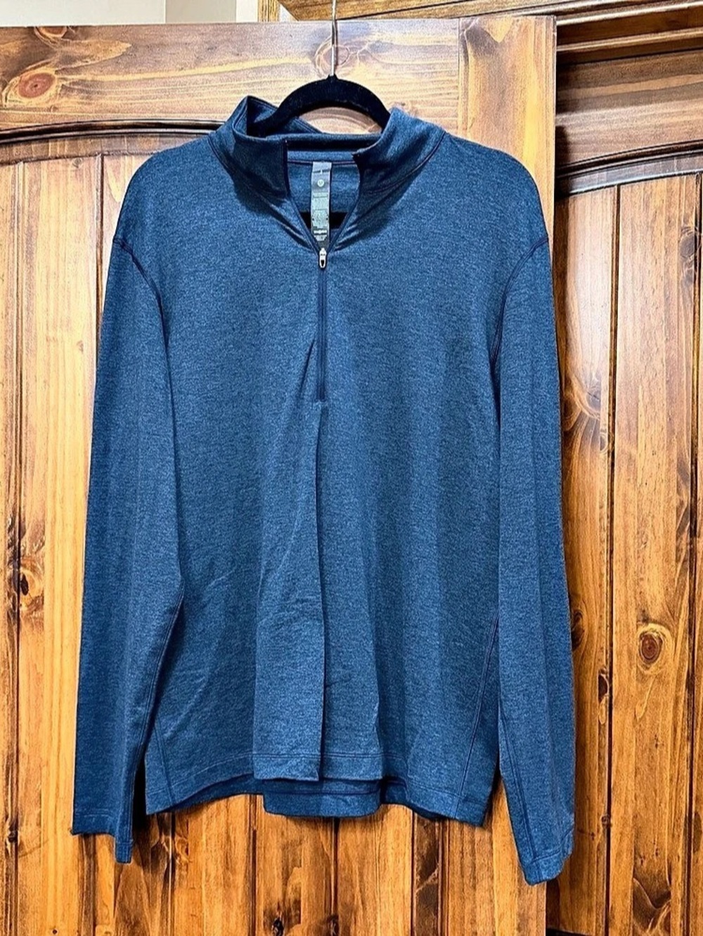 lululemon Soft Jersey Half Zip Men's Quarter-Zip Top in Blue Size Large Like New